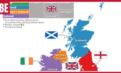 Map of Great Britain Towns Counties and Popular Destinations